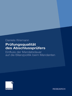 cover image of Prüfungsqualität des Abschlussprüfers